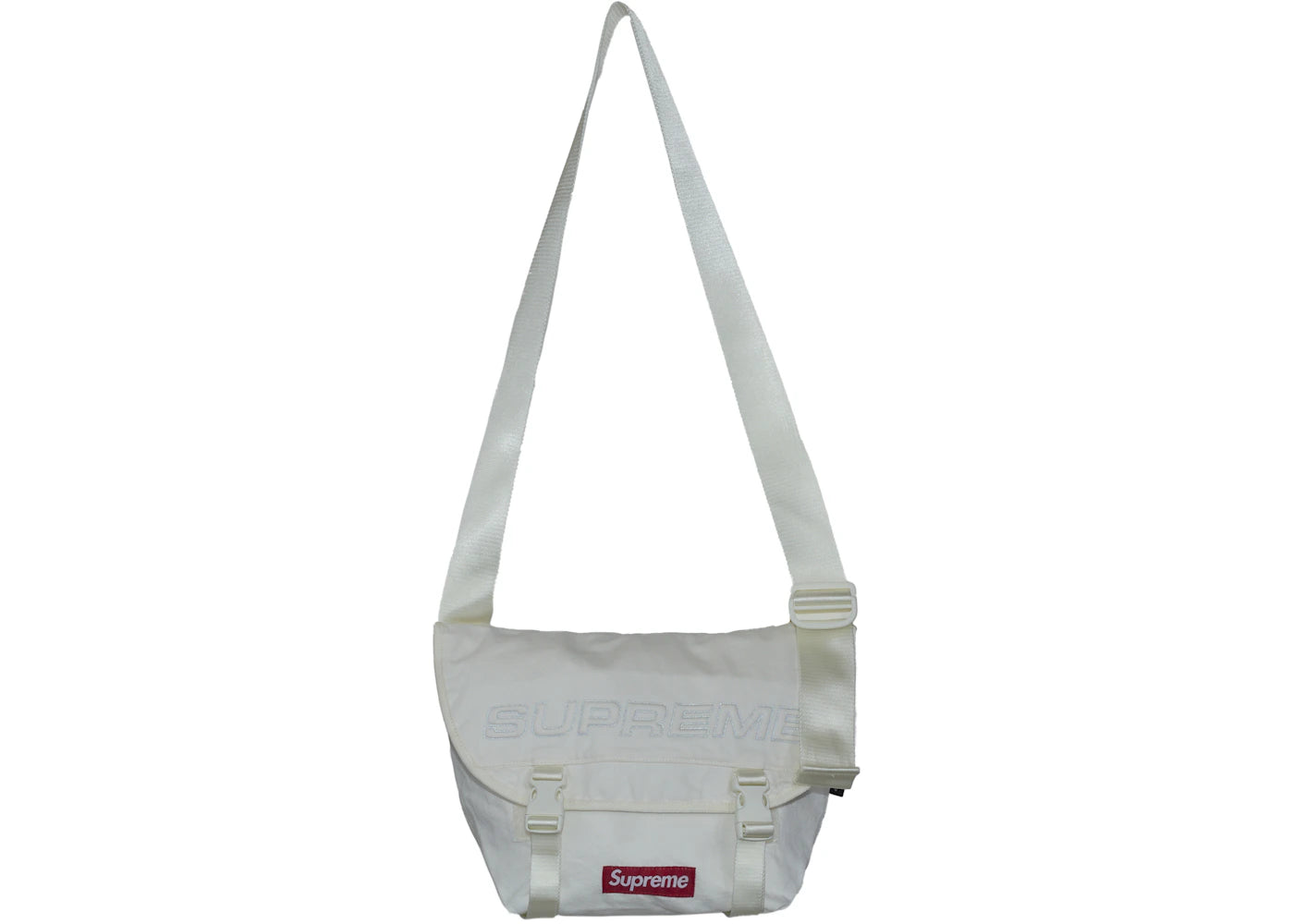 Supreme Denim Messenger Bag White