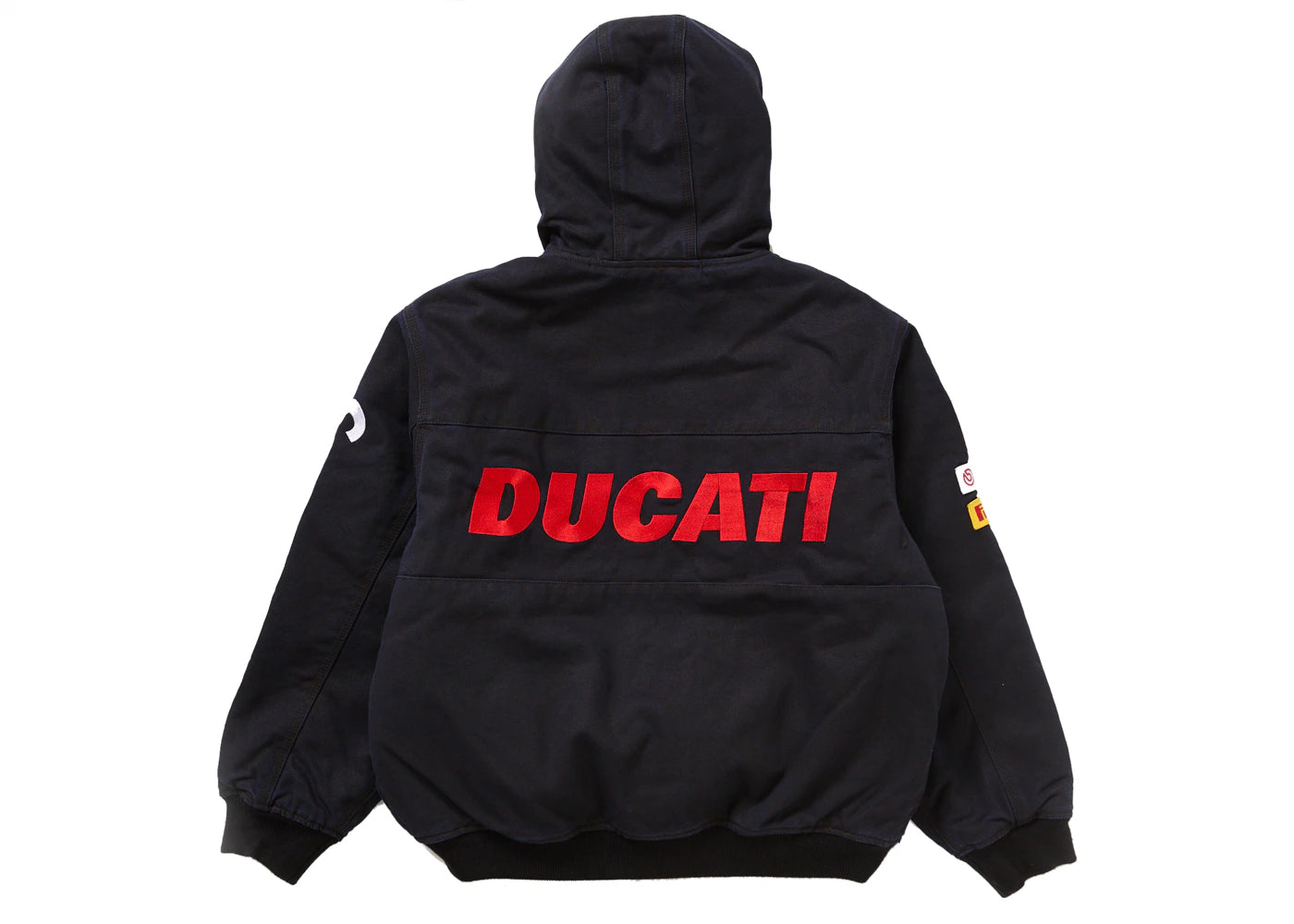 supreme ducati hooded work jacket black
