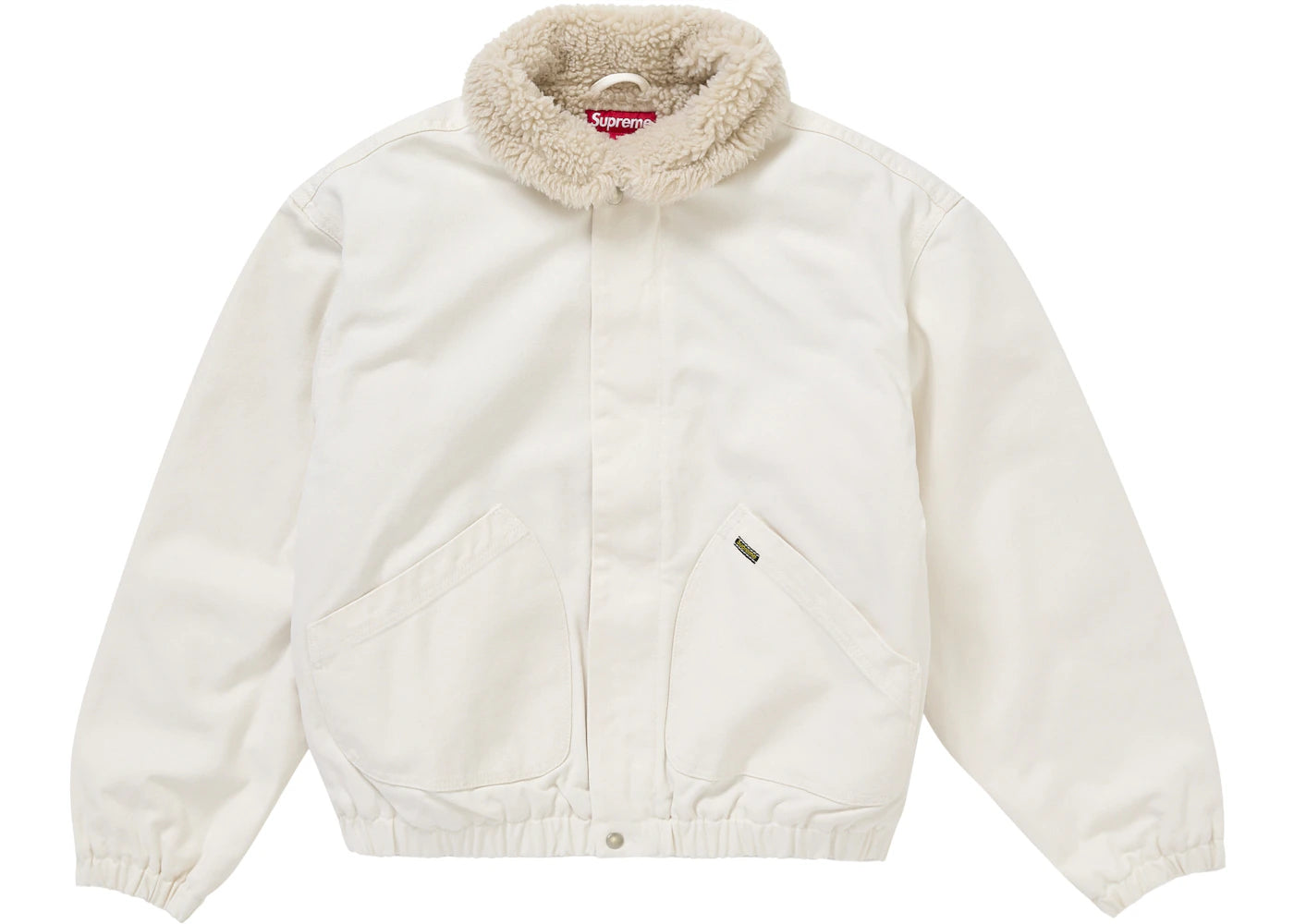 Sup！ Faux Shearling Lined Bomber Jacket Supreme Faux Shearling Lined Bomber Jacket White – Kicks Machine