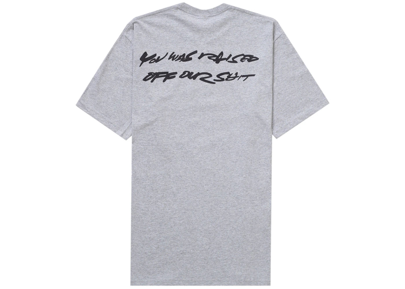 supreme futura box logo tee heather grey