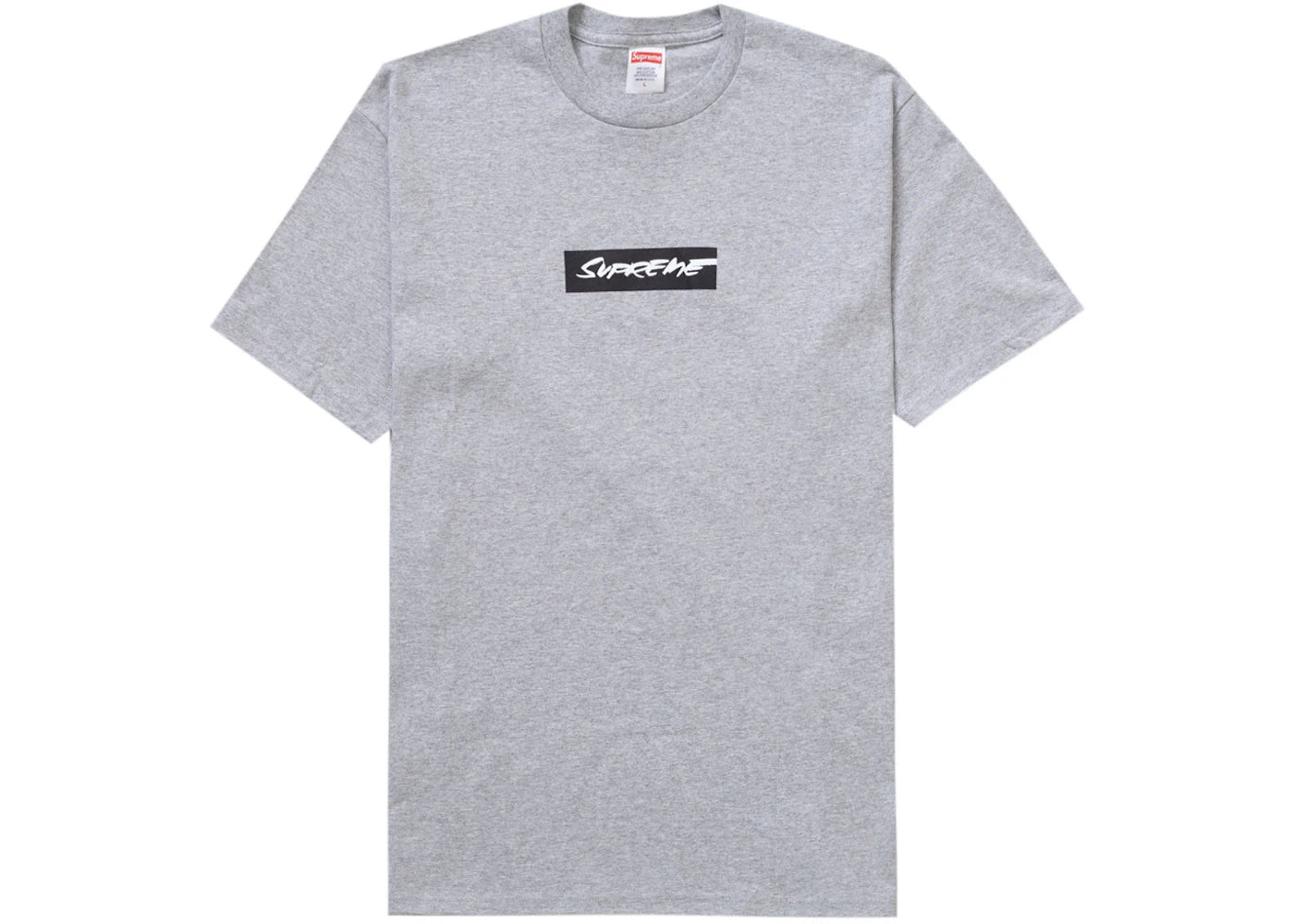 supreme futura box logo tee heather grey