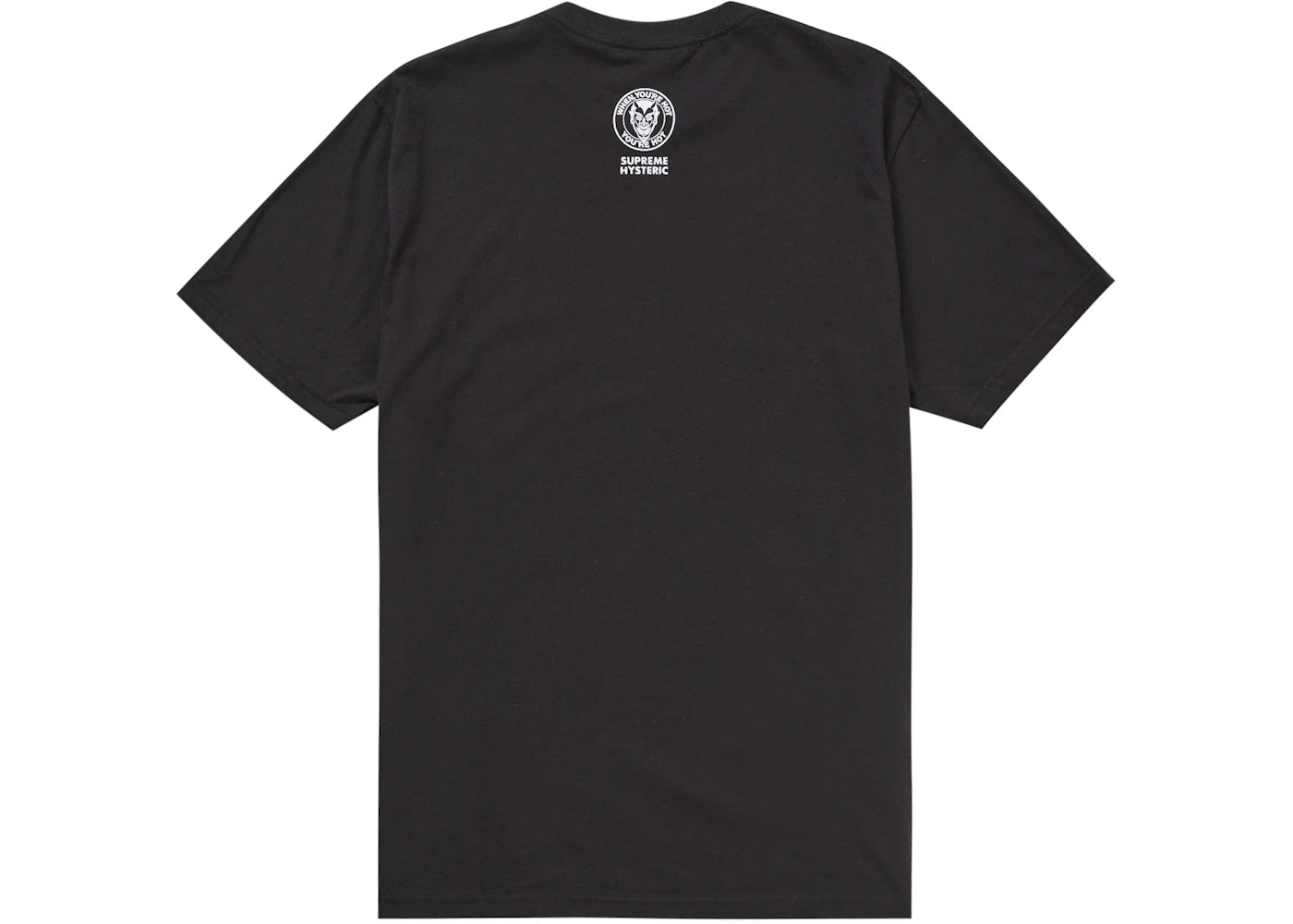 supreme hysteric glamour fuck tee black