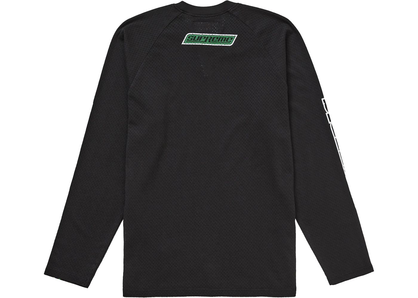 supreme hysteric glamour mesh l/s top black