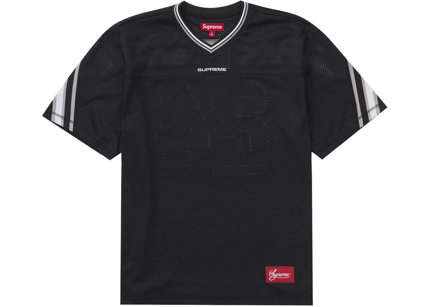 supreme jacquard rib football jersey black