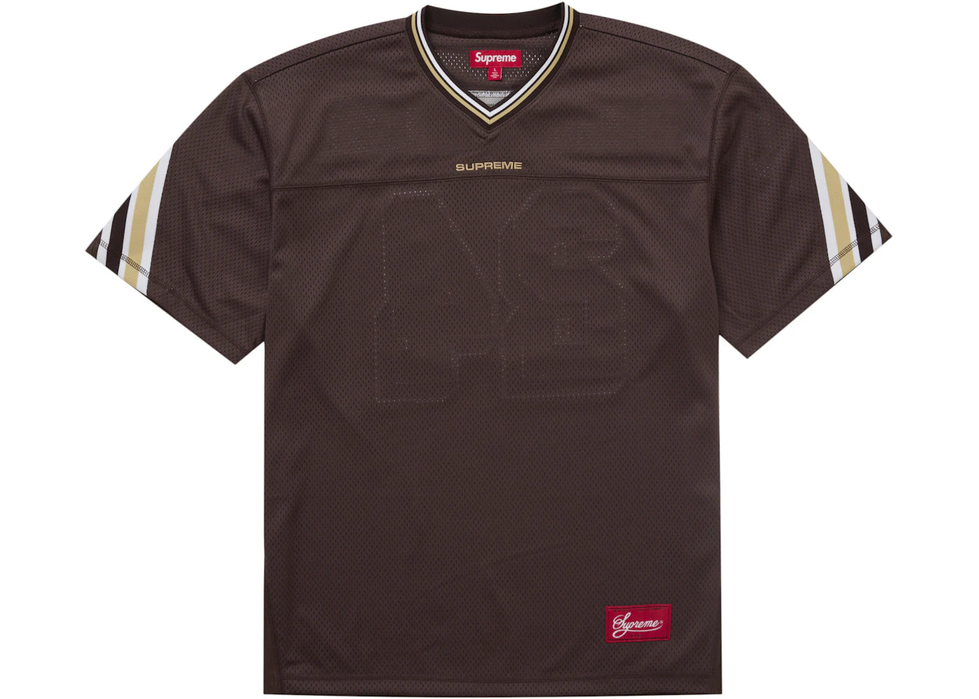 supreme jacquard rib football jersey brown