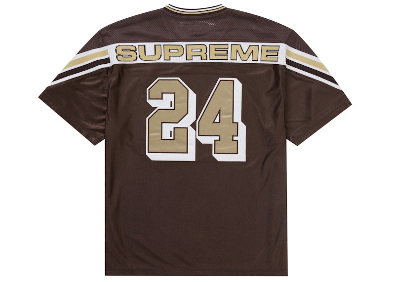 Supreme Jacquard Rib Football Jersey Brown