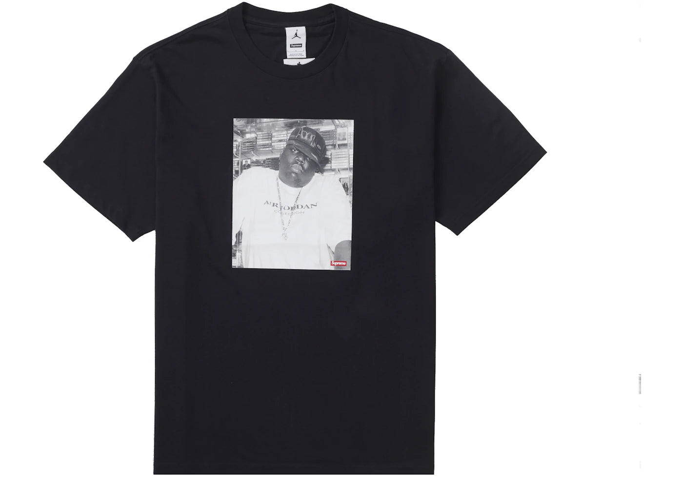 supreme jordan biggie s s top black