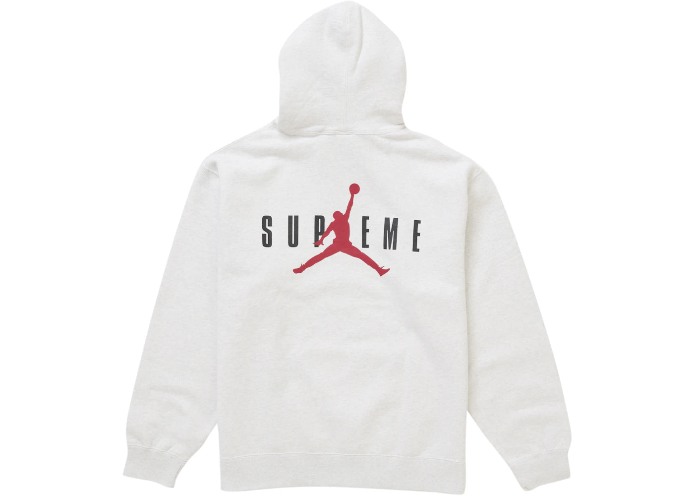 supreme jordan hooded sweatshirt (fw24) ash grey
