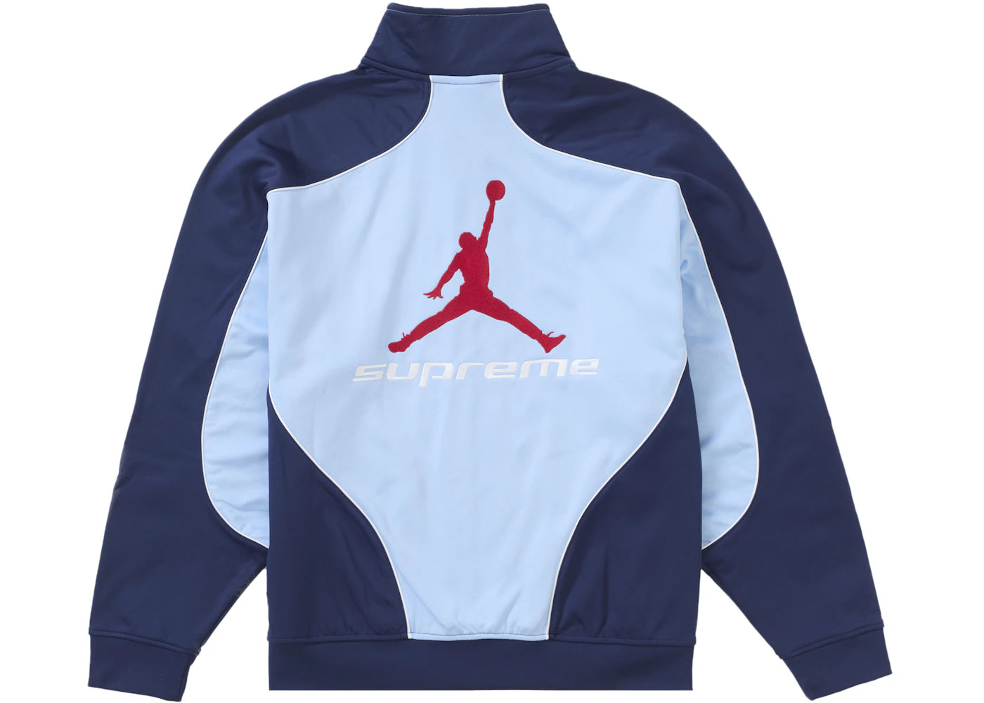 supreme jordan tricot track jacket light blue