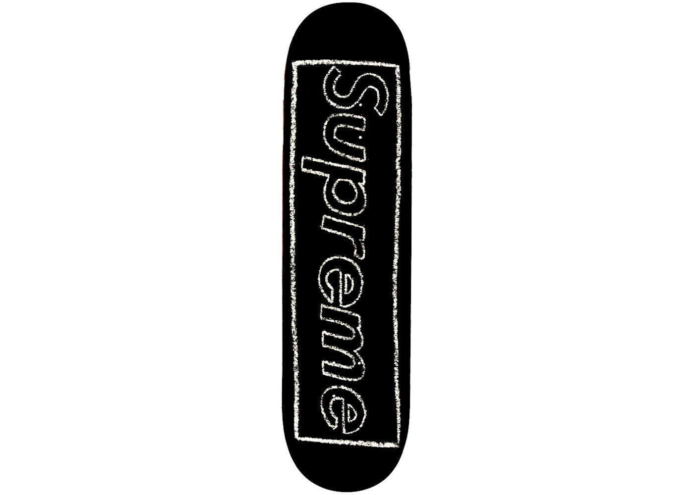 き*。様 supreme kaws chalk logo skateboard Supreme Kaws Chalk Logo Skateboard Deck Black – Kicks Machine