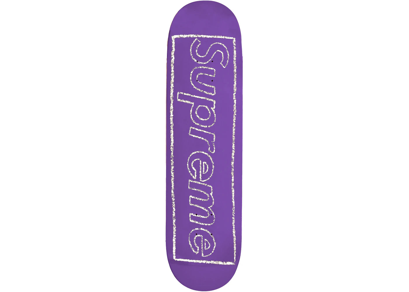 Supreme Kaws Chalk Logo Skateboard Deck Purple