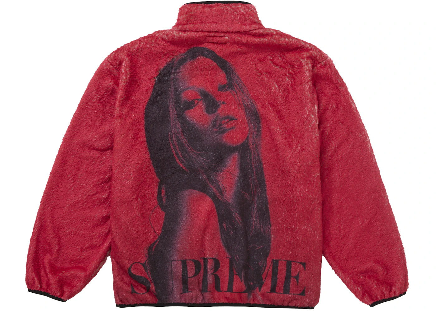 supreme kate moss fleece jacket red