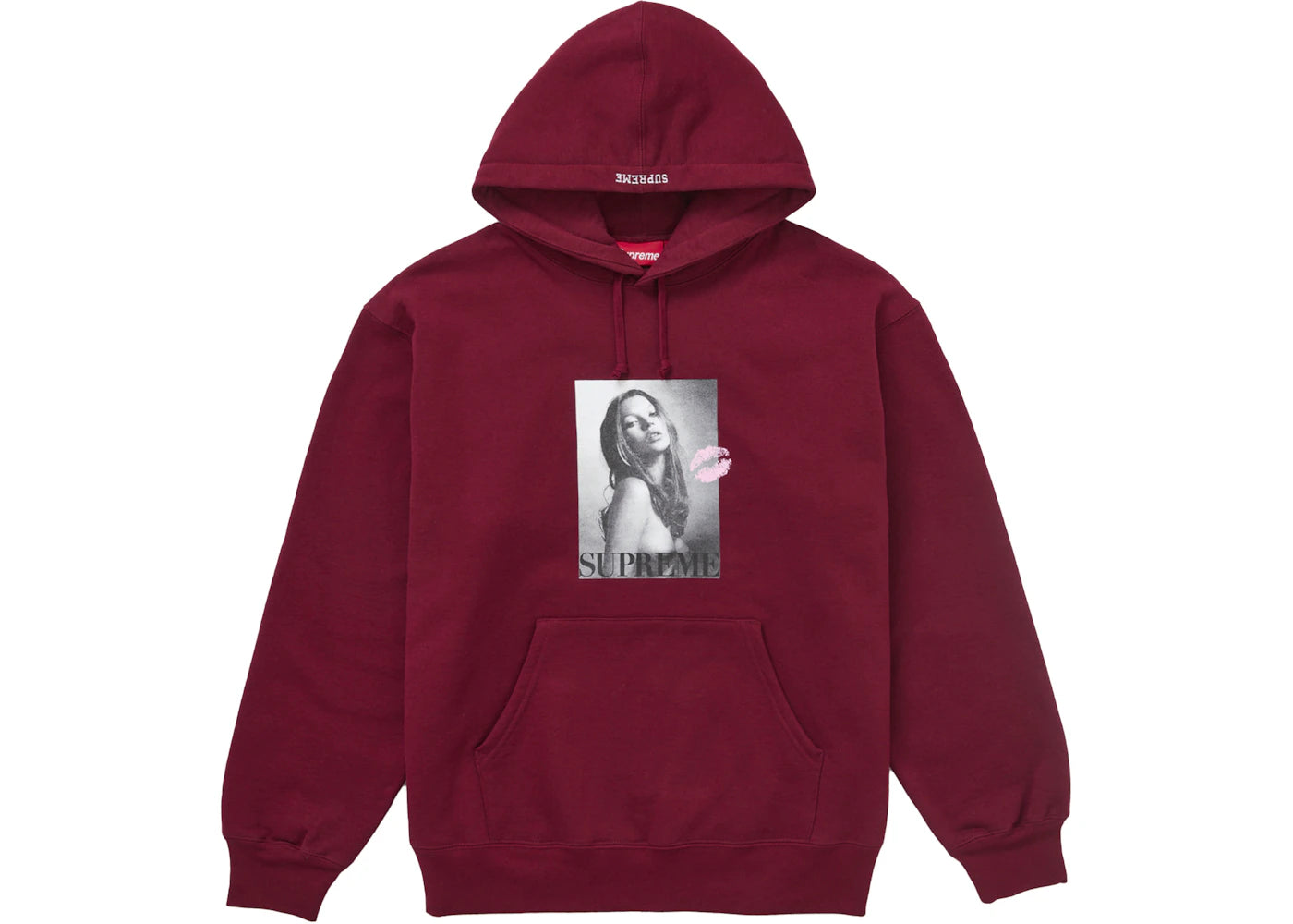 supreme kate moss hooded sweatshirt cardinal