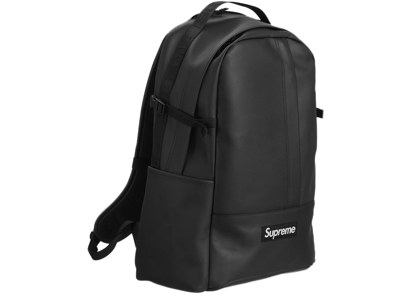supreme leather backpack black