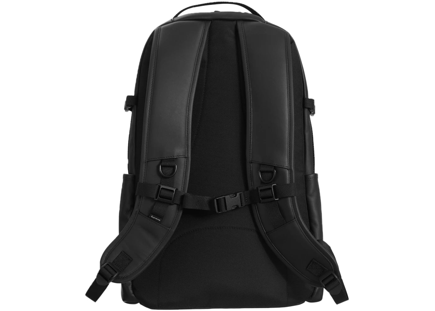 supreme leather backpack black