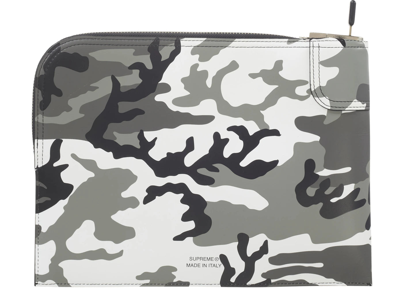 Supreme Leather Money Bag Snow Camo