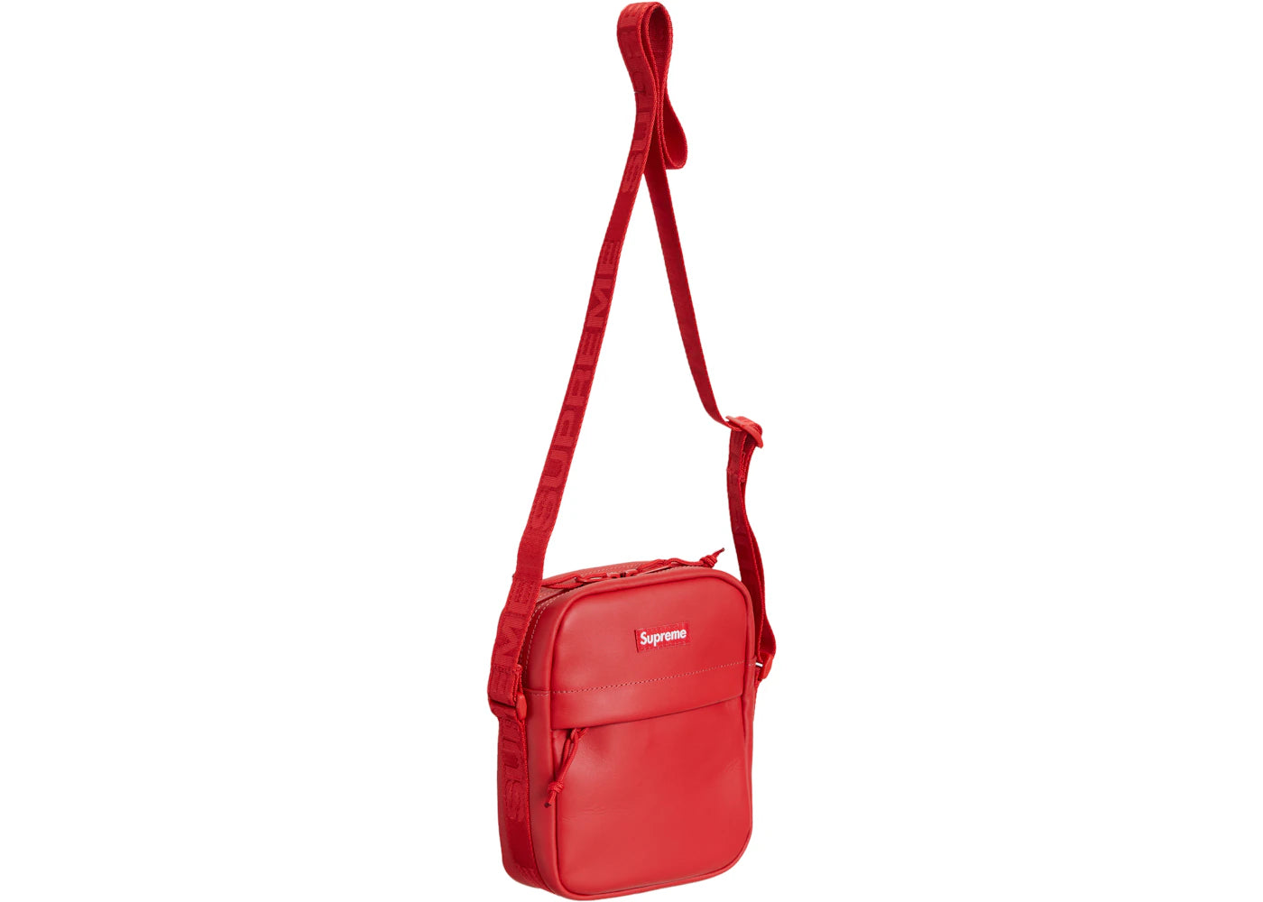 Supreme Leather Shoulder Bag Red