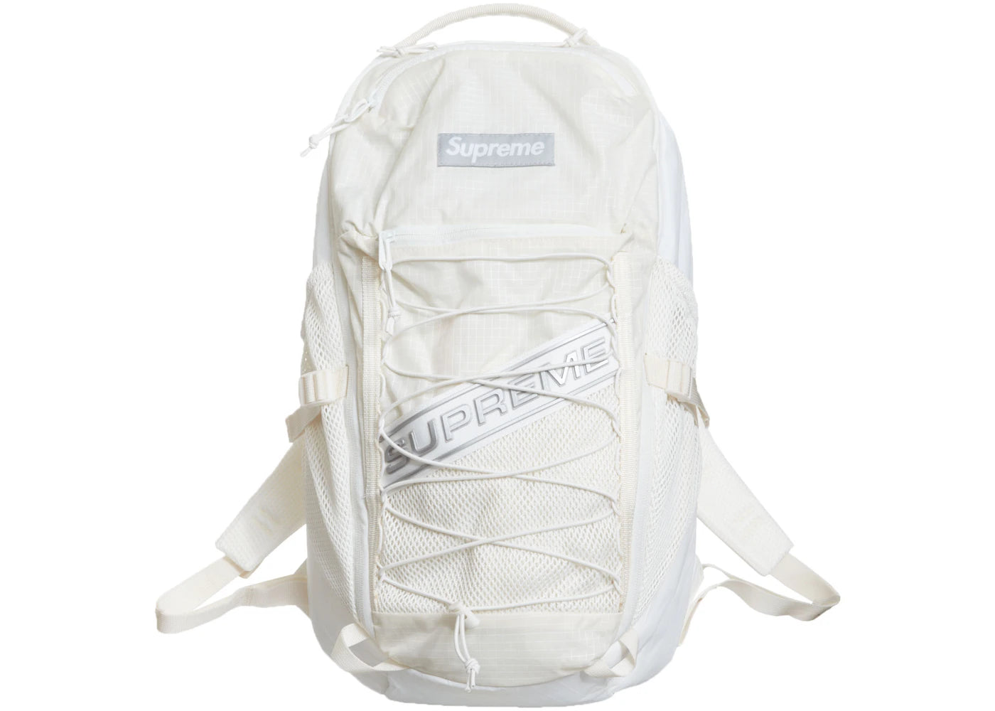 Supreme Logo Backpack White