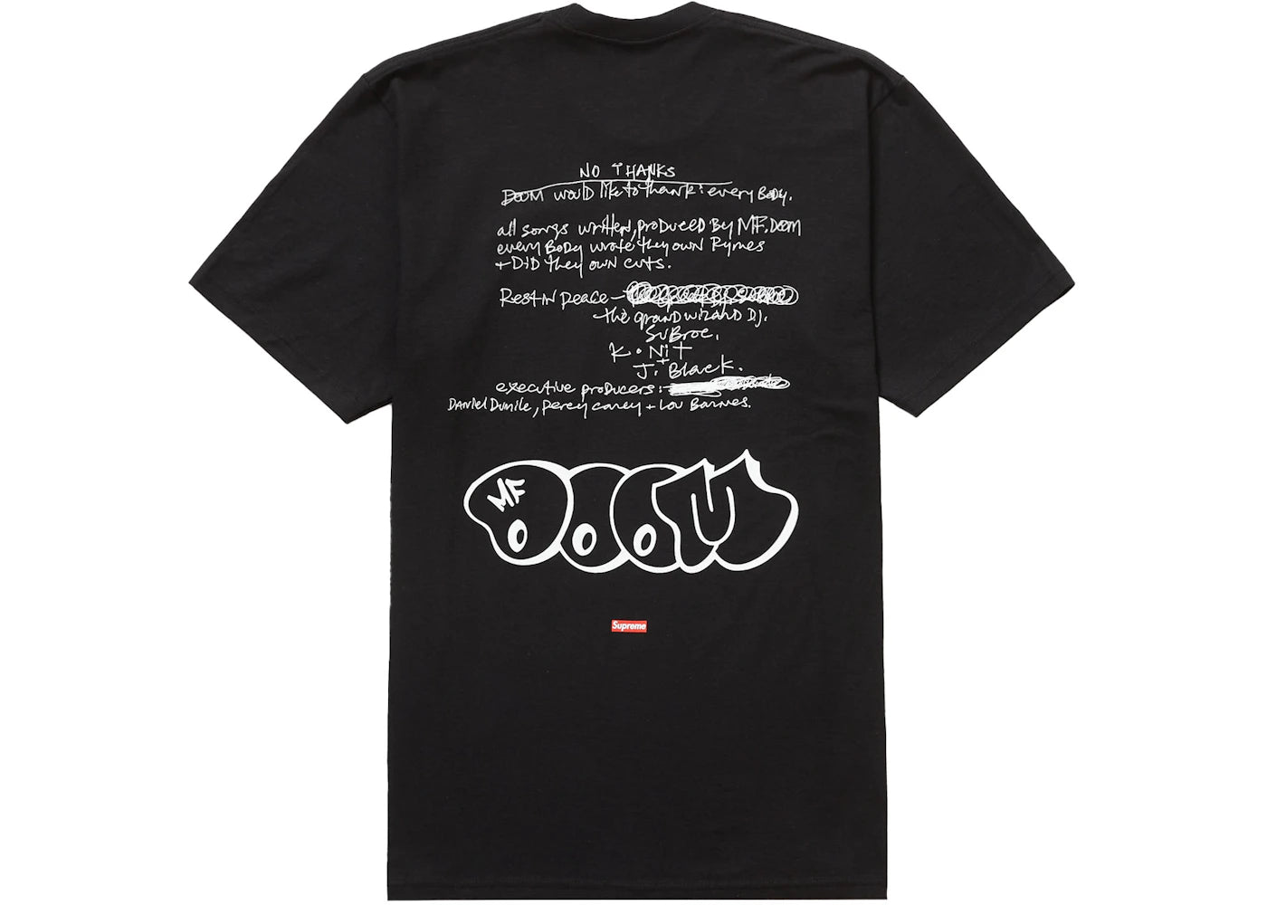 supreme mf doom tee black