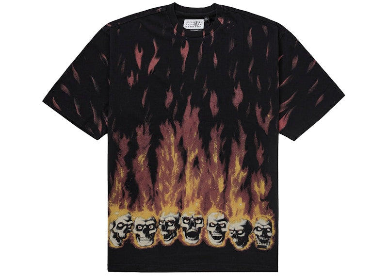 Supreme Mm6 Maison Margiela Liquid Blue Oversized Tee Black