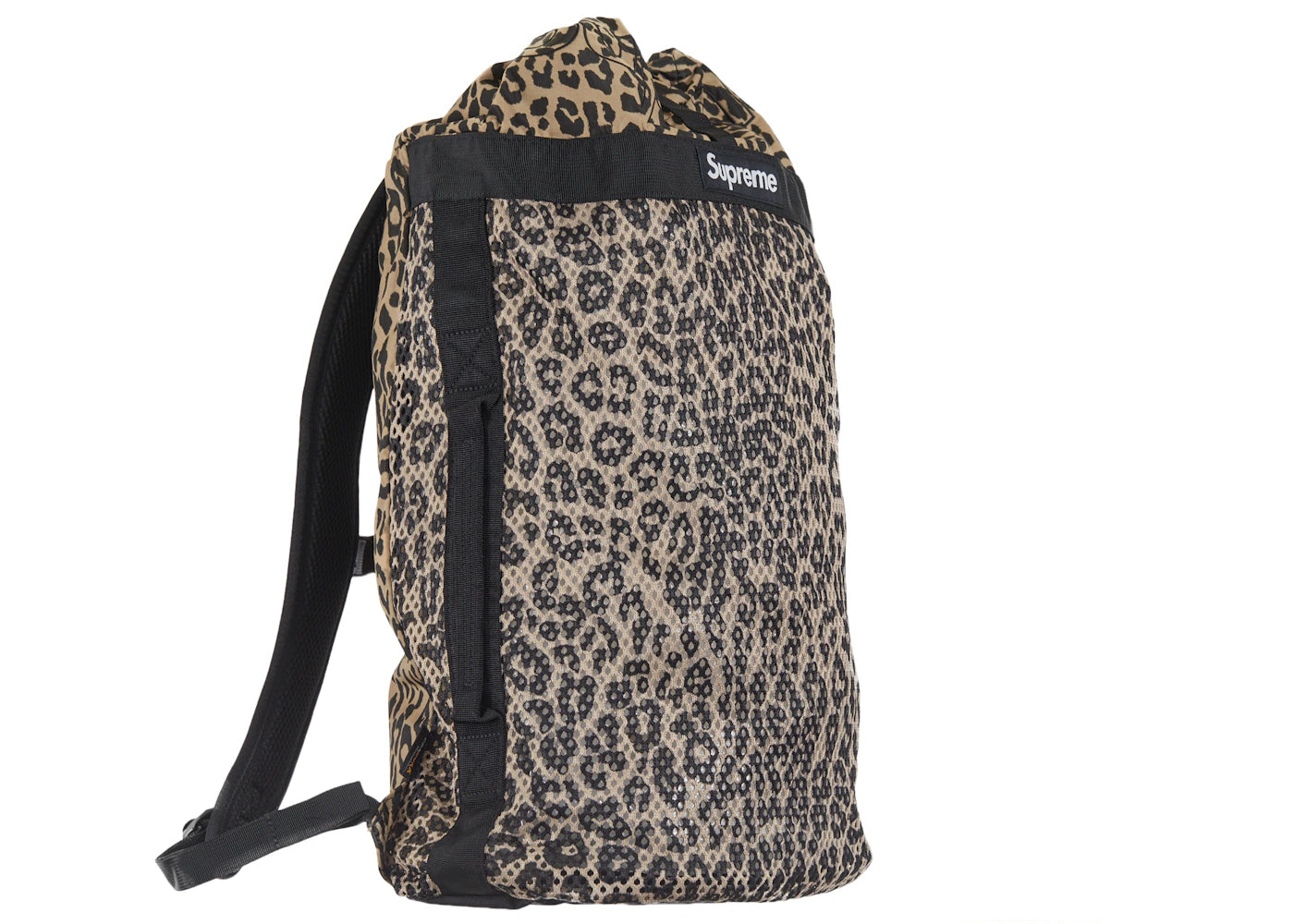 supreme mesh backpack leopard