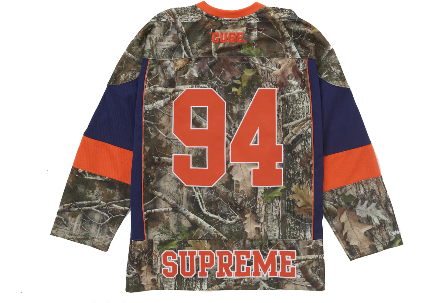 supreme mitchell & ness ncaa hockey jersey woodland camo