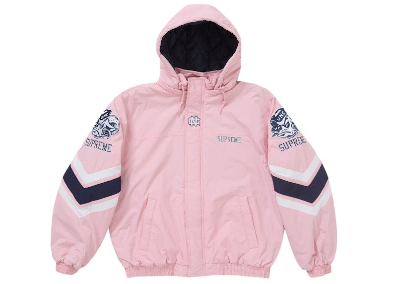 Supreme Mitchell & Ness Ncaa Hooded Stadium Jacket Pink