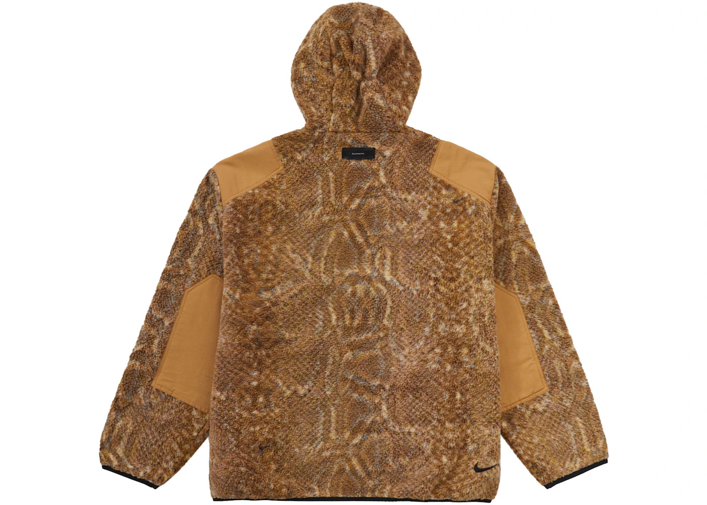 supreme nike acg fleece pullover gold snakeskin