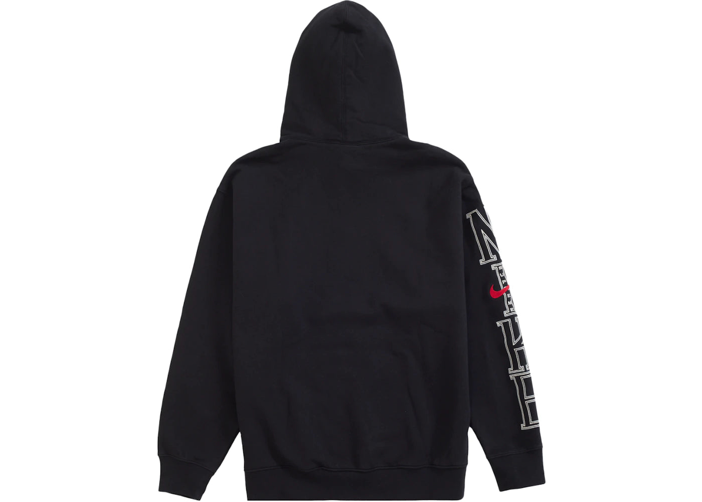 supreme nike hooded sweatshirt black