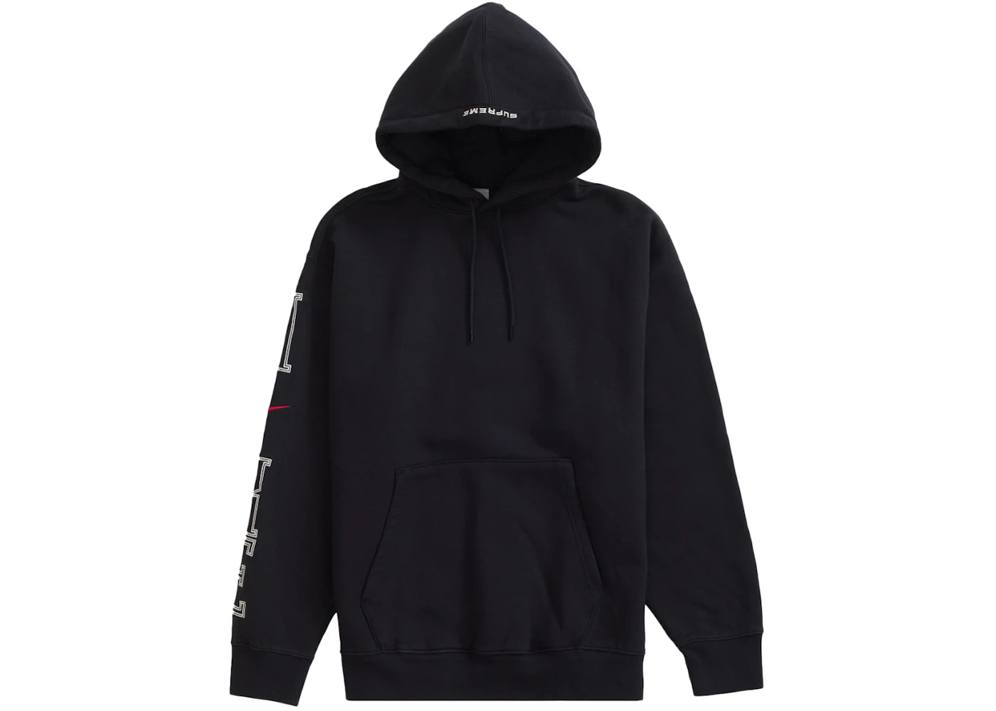 supreme nike hooded sweatshirt black