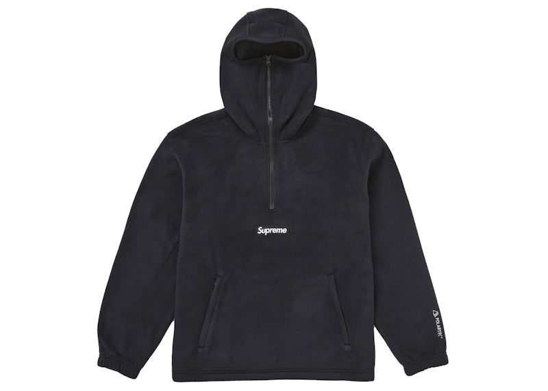 Supreme Polartec Facemask Half Zip Hooded Sweatshirt (Fw24) Black