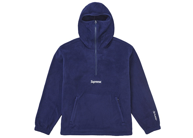 Supreme Polartec Facemask Half Zip Hooded Sweatshirt (Fw24) Navy
