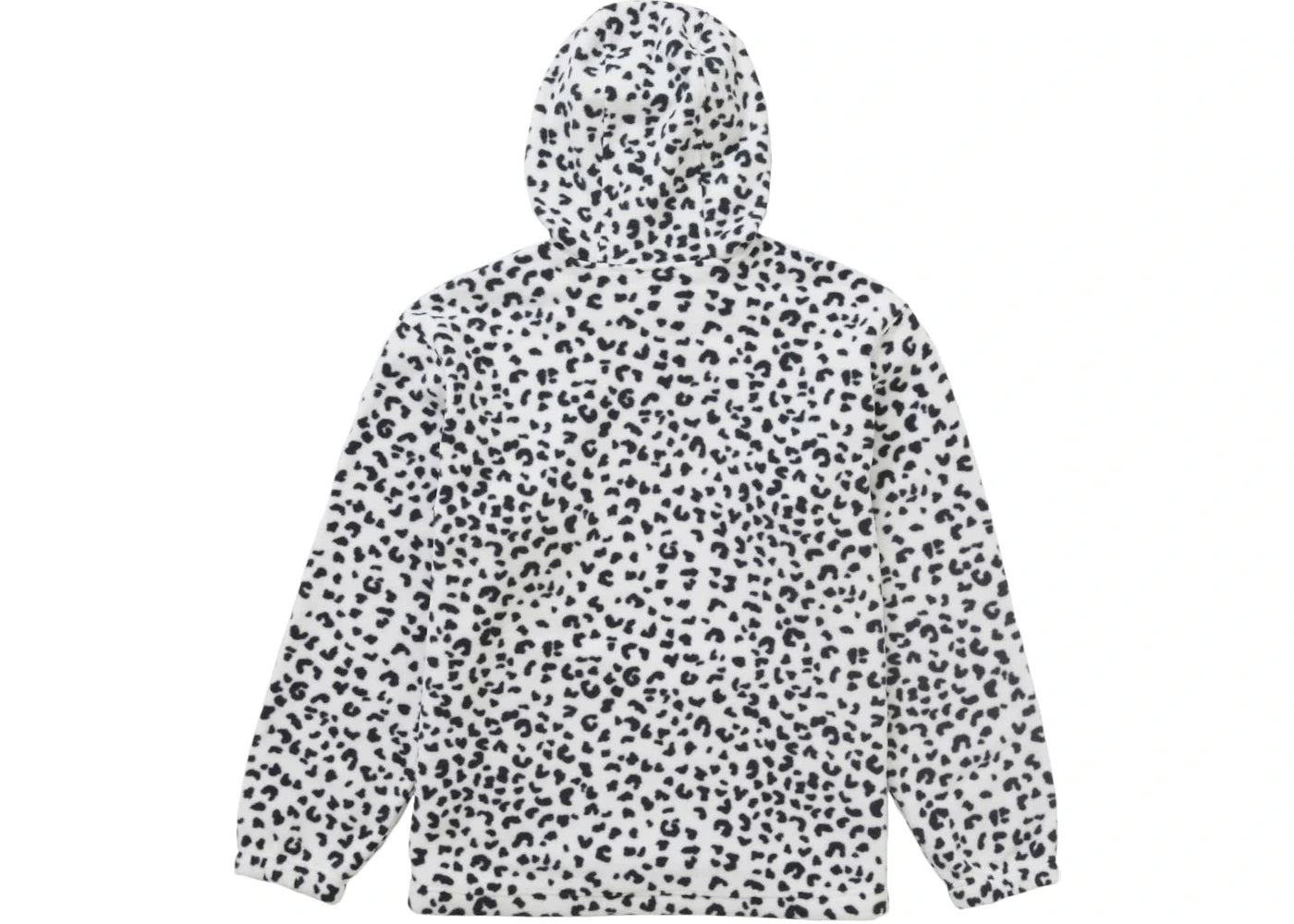 supreme polartec facemask half zip hooded sweatshirt (fw24) leopard
