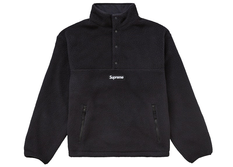 Supreme Polartec Shearling Reversible Pullover (Fw24) Black