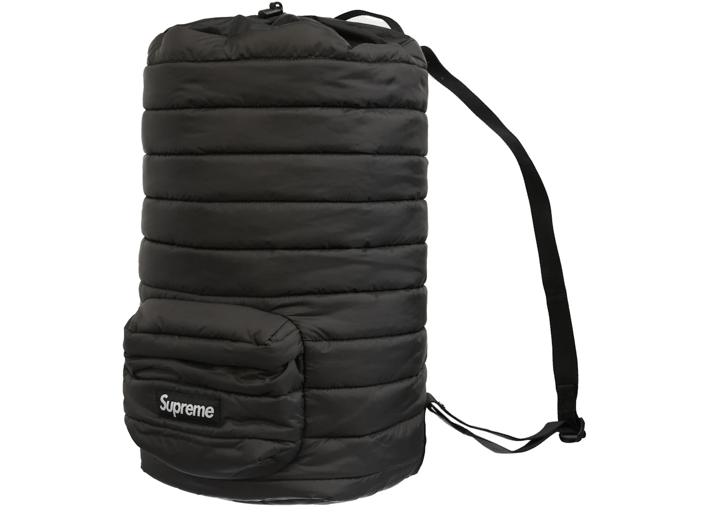 supreme puffer backpack black