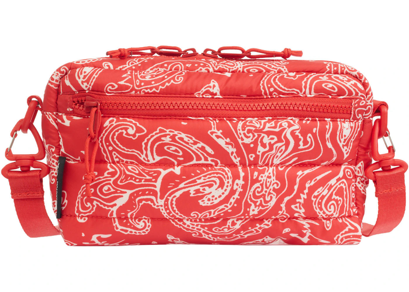 Supreme Puffer Side Bag Red Paisley