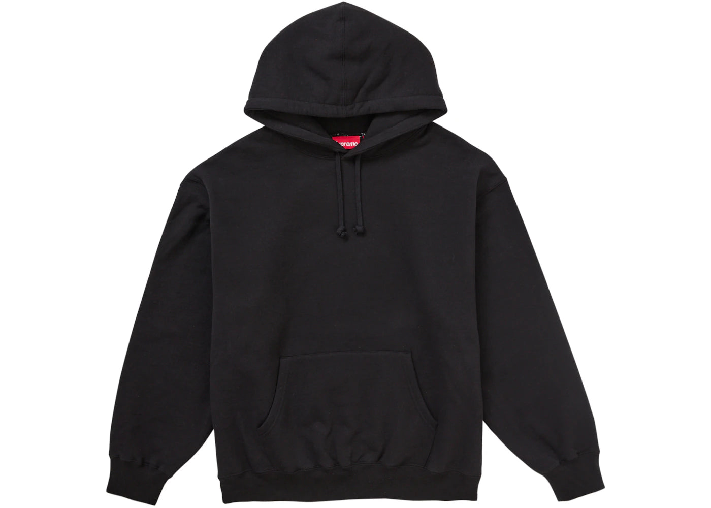 supreme satin applique hooded sweatshirt fw24 black