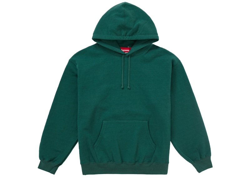 Supreme Satin Applique Hooded Sweatshirt Fw24 Dark Green