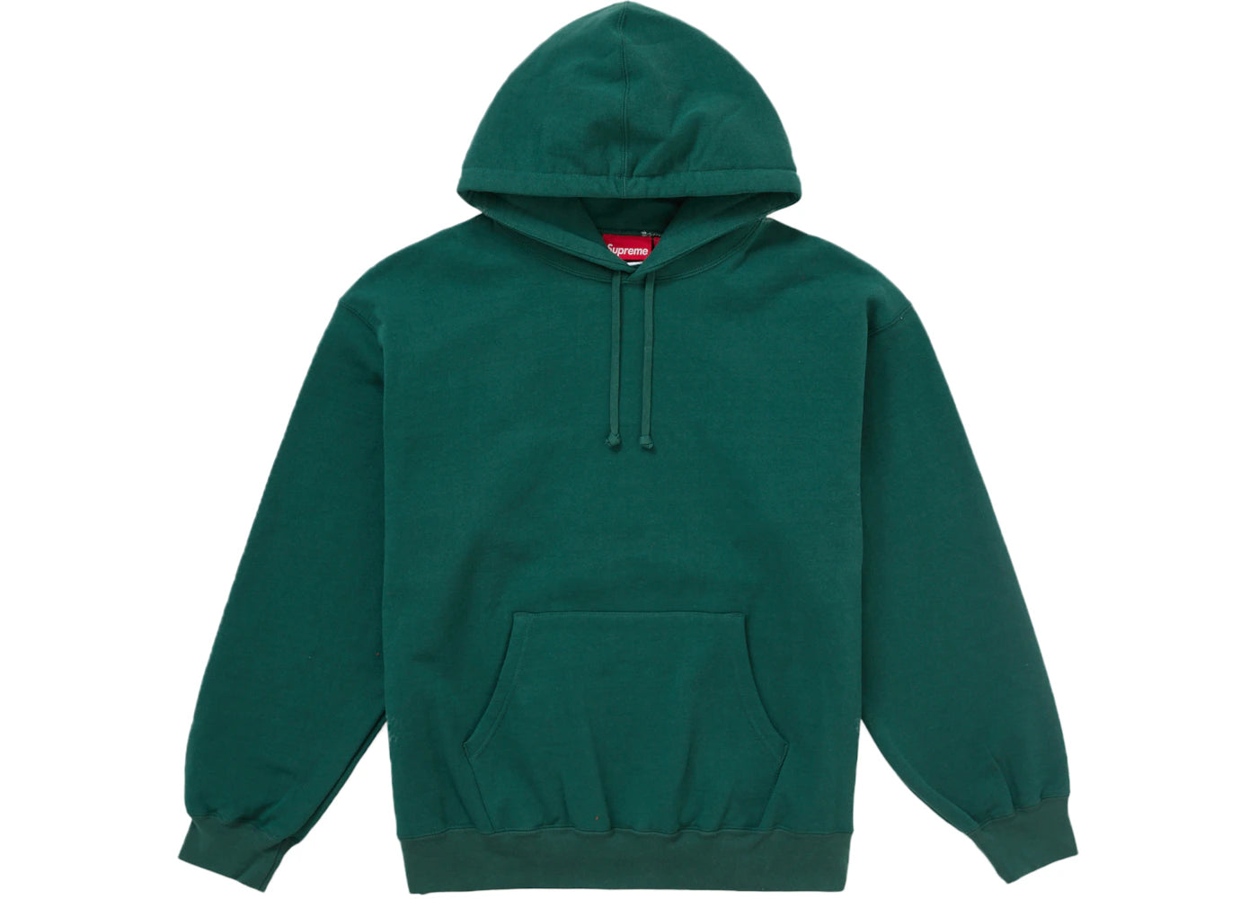 supreme satin applique hooded sweatshirt fw24 dark green