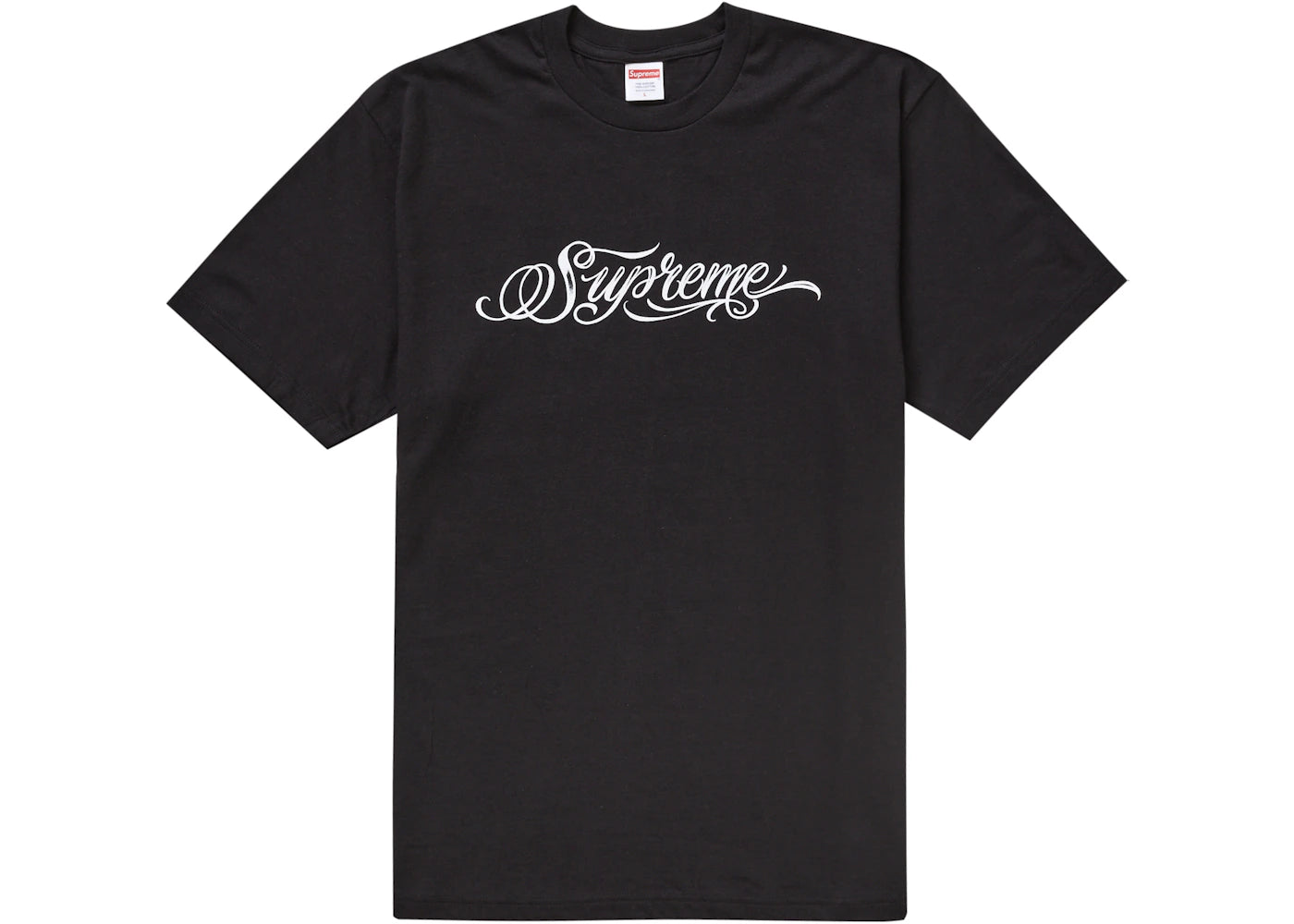 supreme script tee black