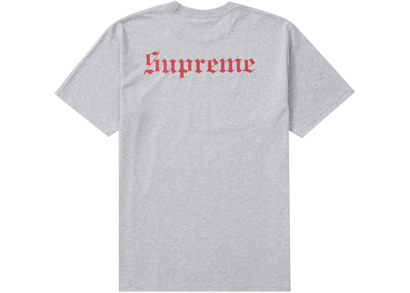 supreme snow white tee heather grey
