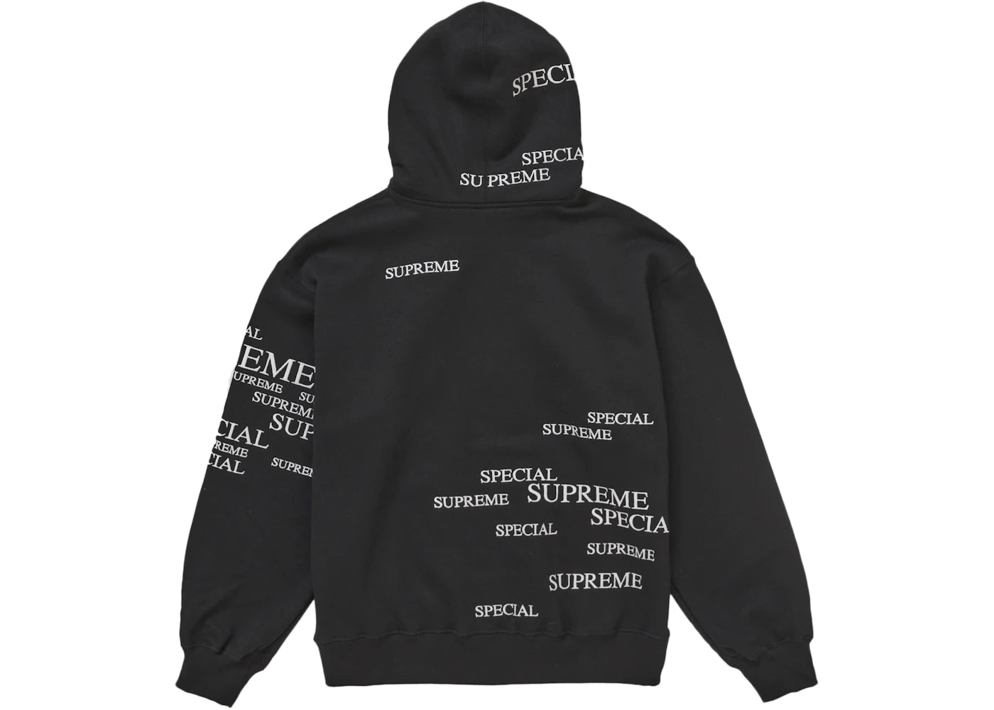 supreme special zip up hooded sweatshirt black