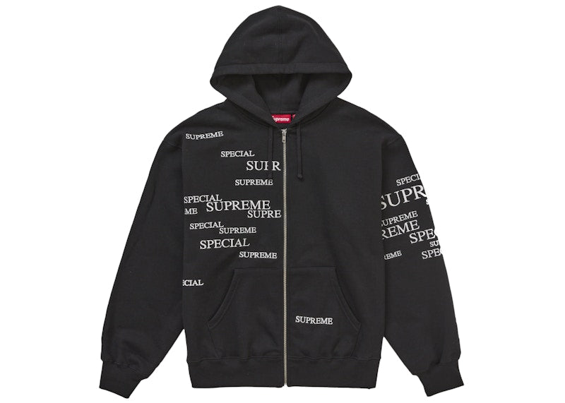 Supreme Special Zip Up Hooded Sweatshirt Black