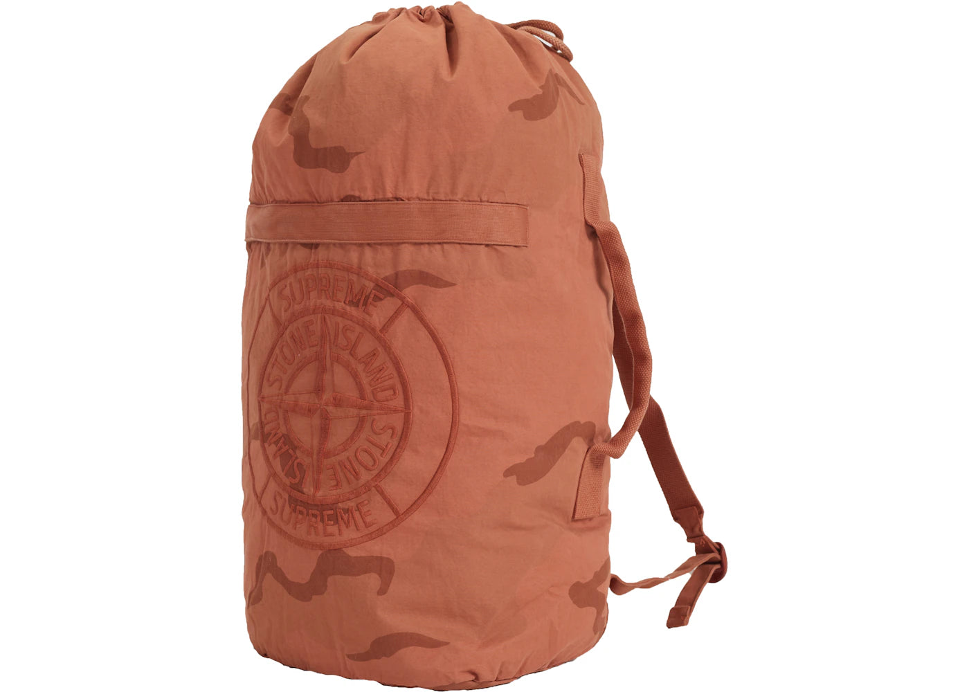 supreme stone island camo backpack coral camo
