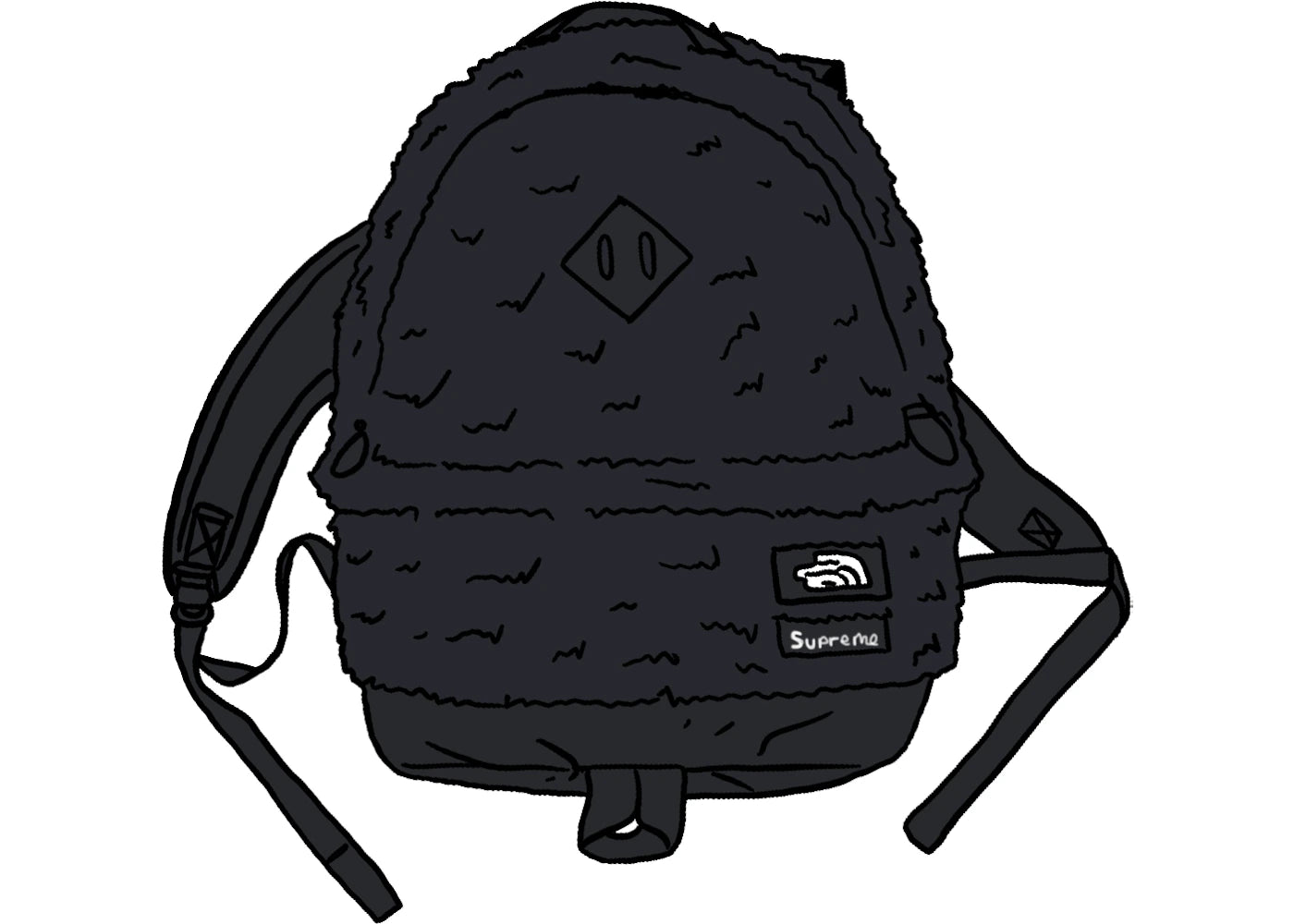Supreme x The North Face faux fur backpack black 7d24133b3fea423bba756461318620  main image 3