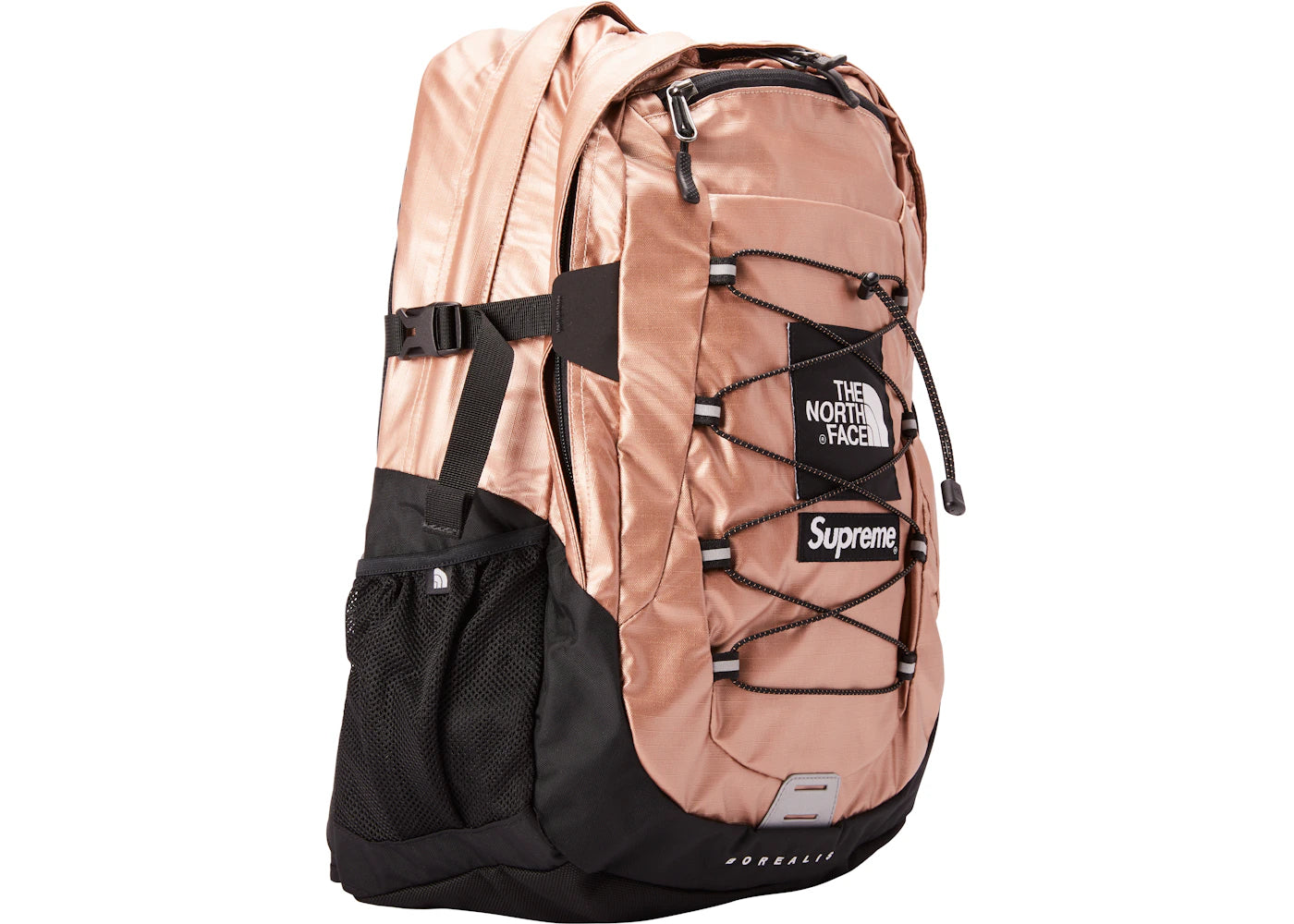 supreme the north face metallic borealis backpack rose gold