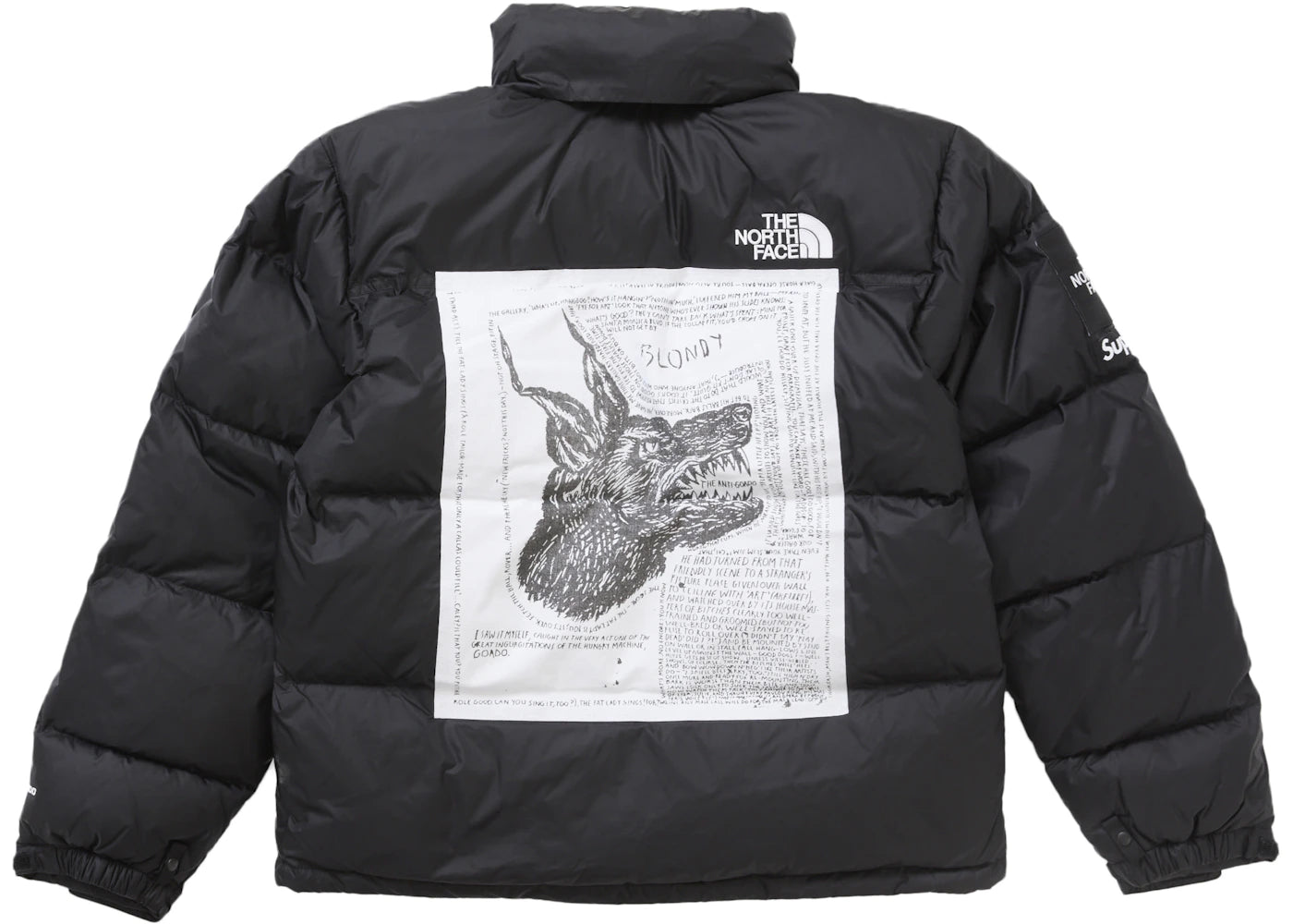 supreme the north face nuptse jacket black