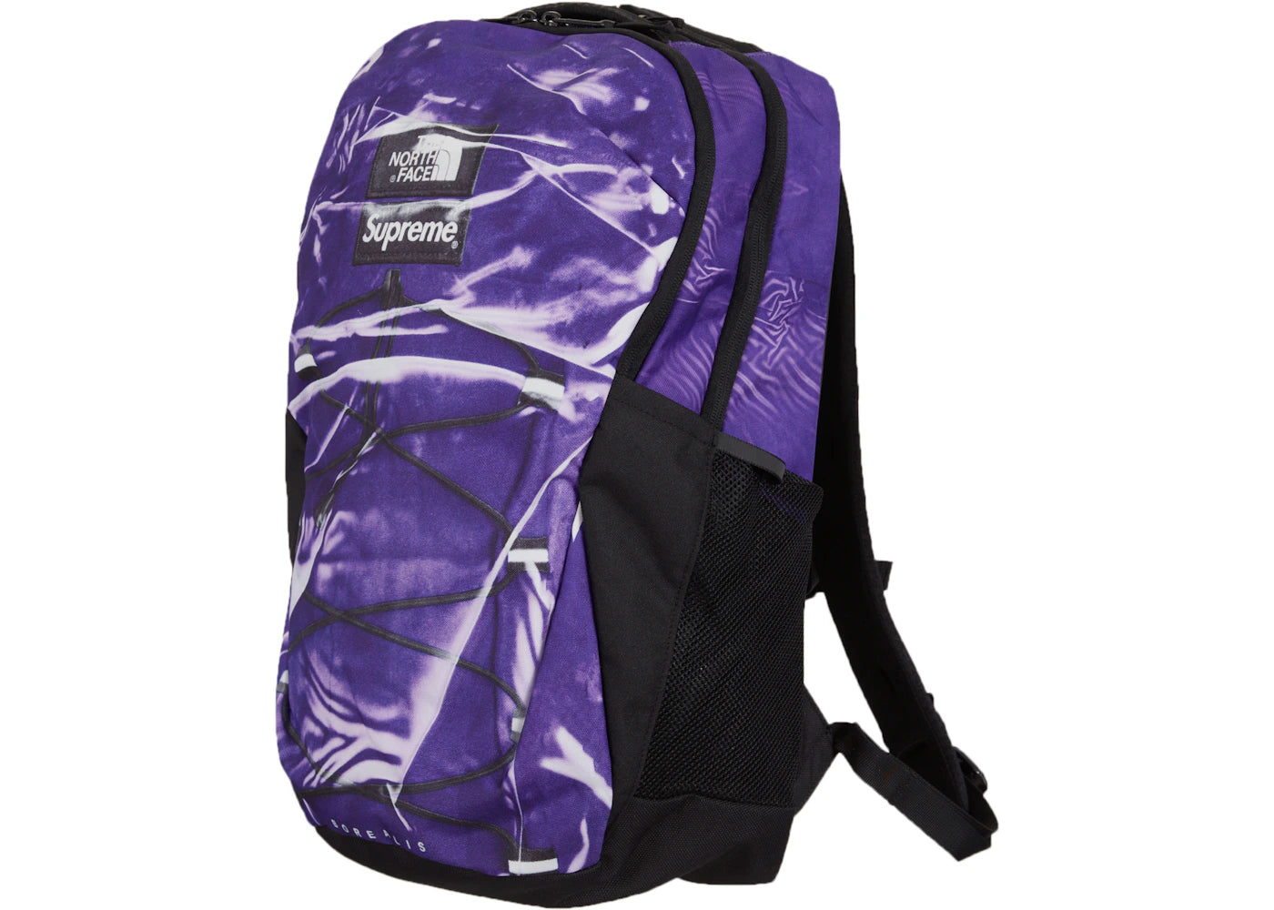 supreme the north face printed borealis trompe l'oeil backpack purple