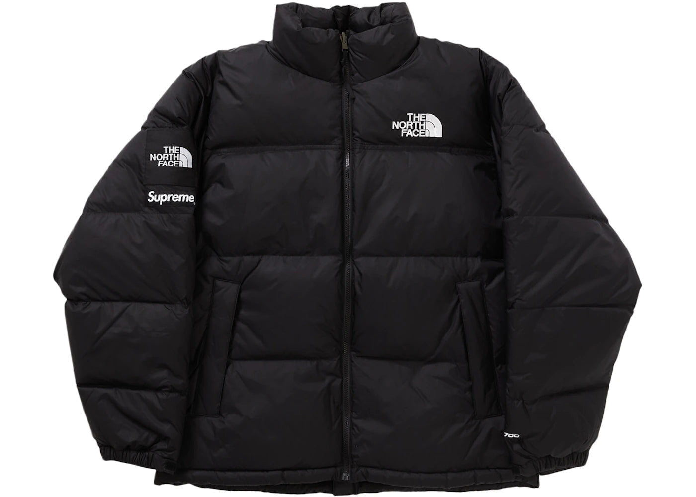 supreme the north face split nuptse jacket black