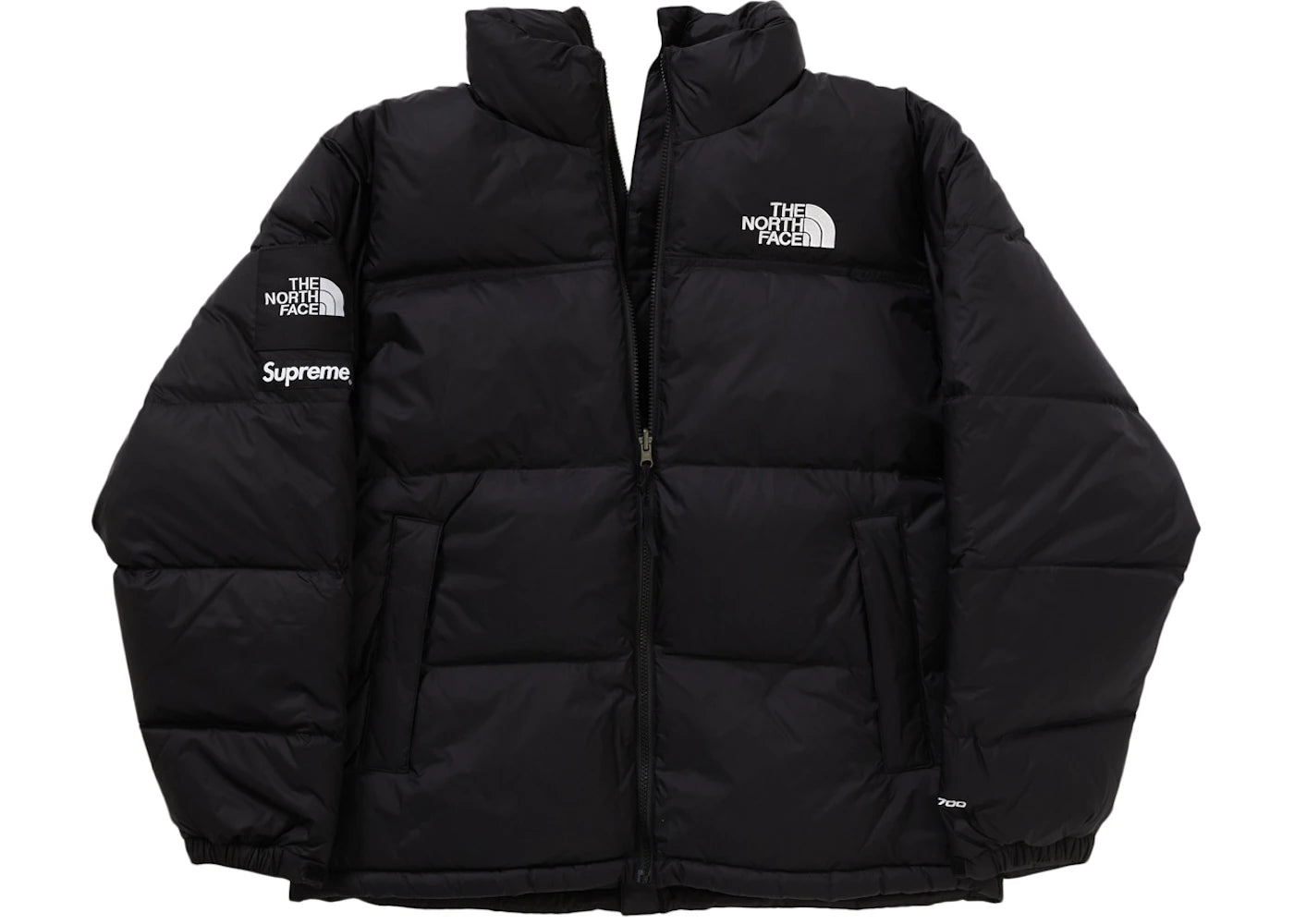 supreme the north face split nuptse jacket black